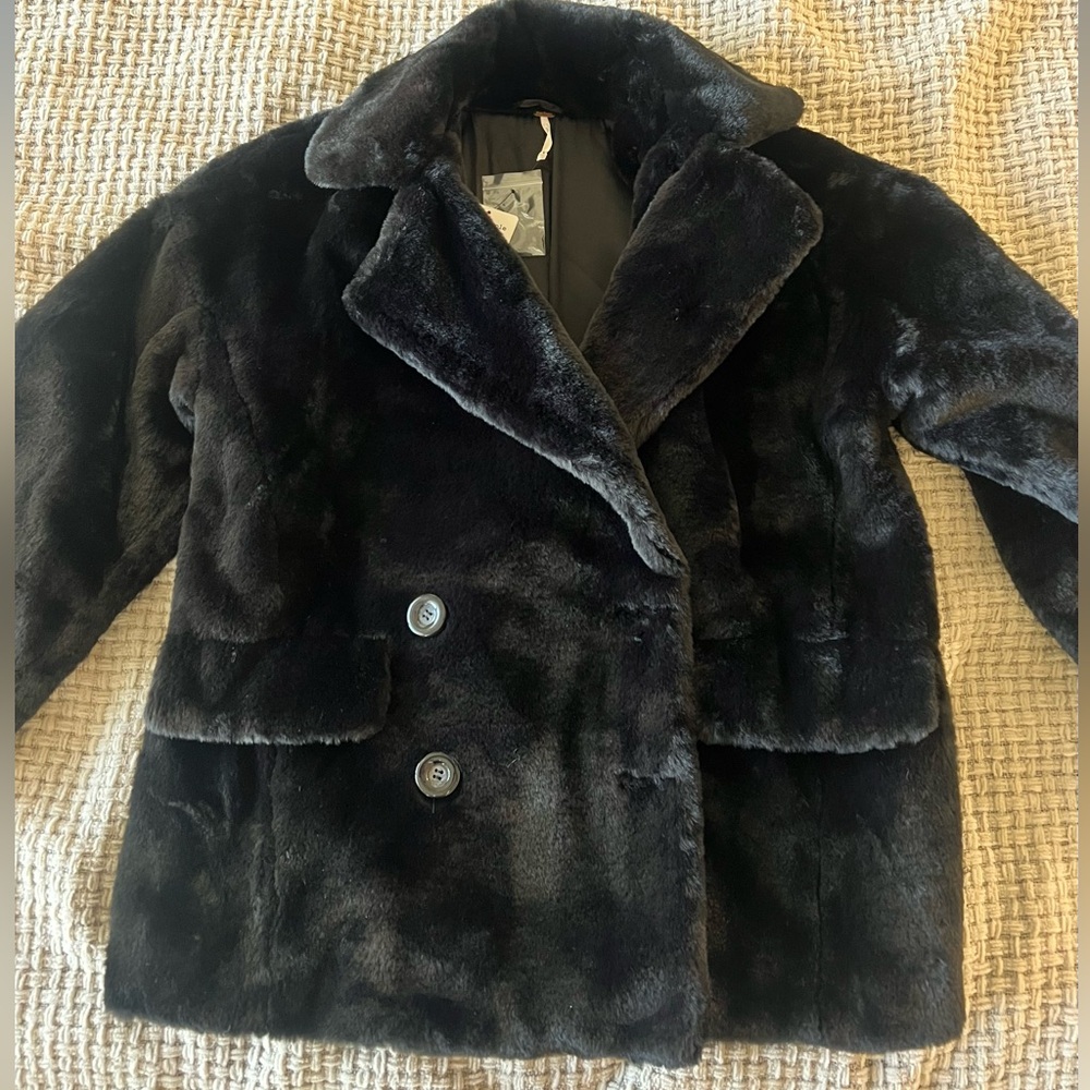 black fur coat